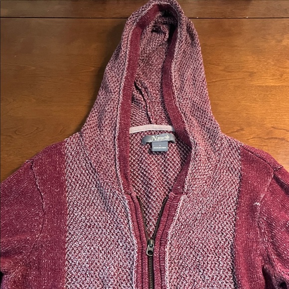 Natural Reflections Burgundy and Cream Knit Sweater - Picture 5 of 11